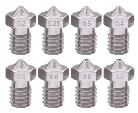 Dysza Stalowa 0.8 mm J-Head V5 / V6 2,85 mm 3D