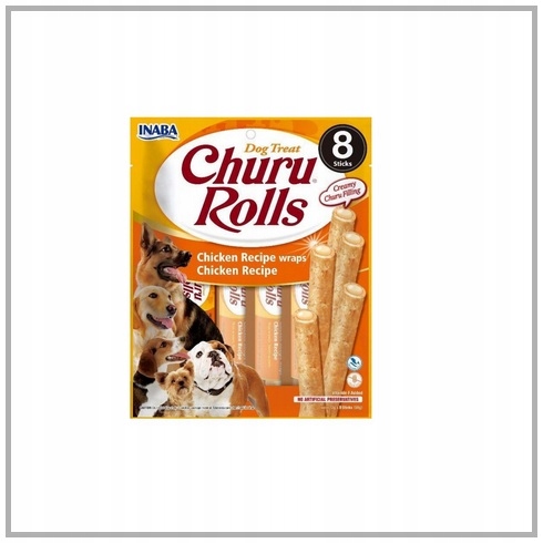 Inaba Dog Churu Rolls Kurczak 8x12g