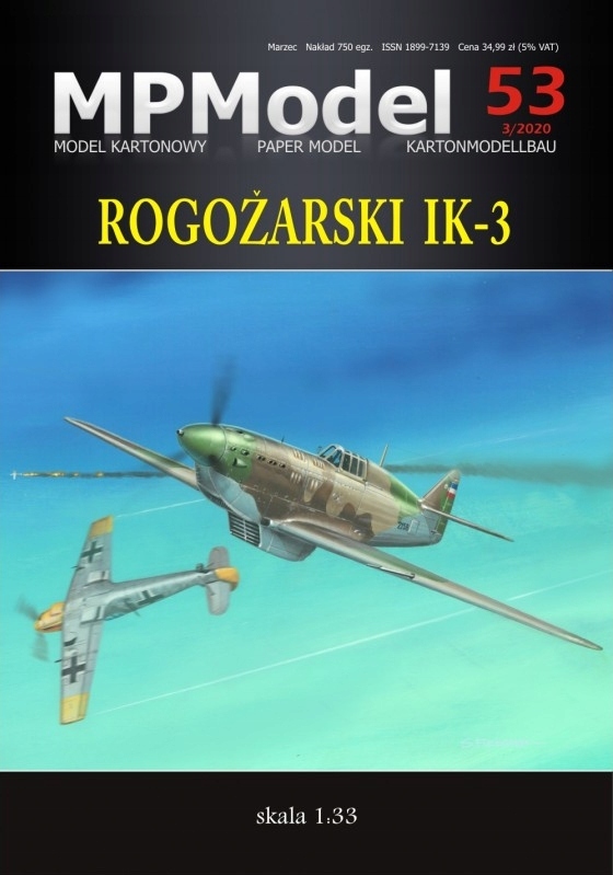 1:33 Samolot Rogozarski IK-3 MPModel 53