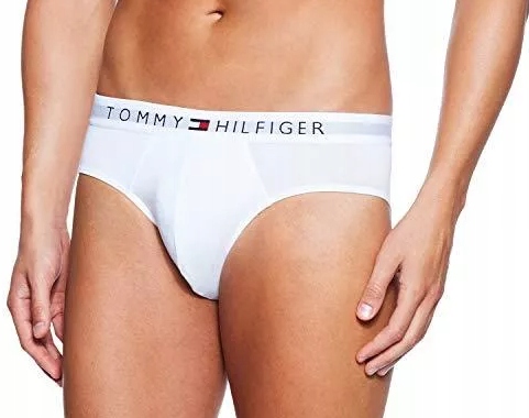 TOMMY HILFIGER SLIPY MĘSKIE BIAŁE Z LOGO S TUA