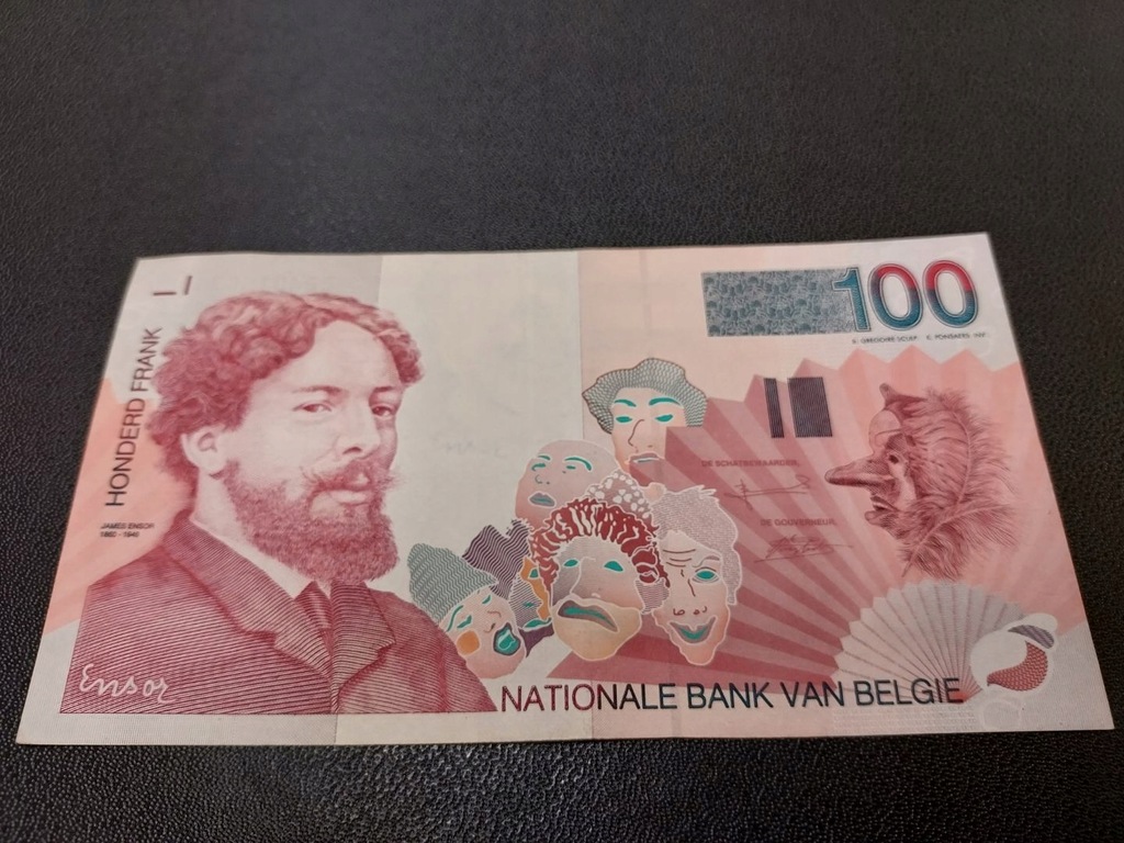 BANKNOT PAPIEROWY 100 FRANKÓW BENELUX BELGIA