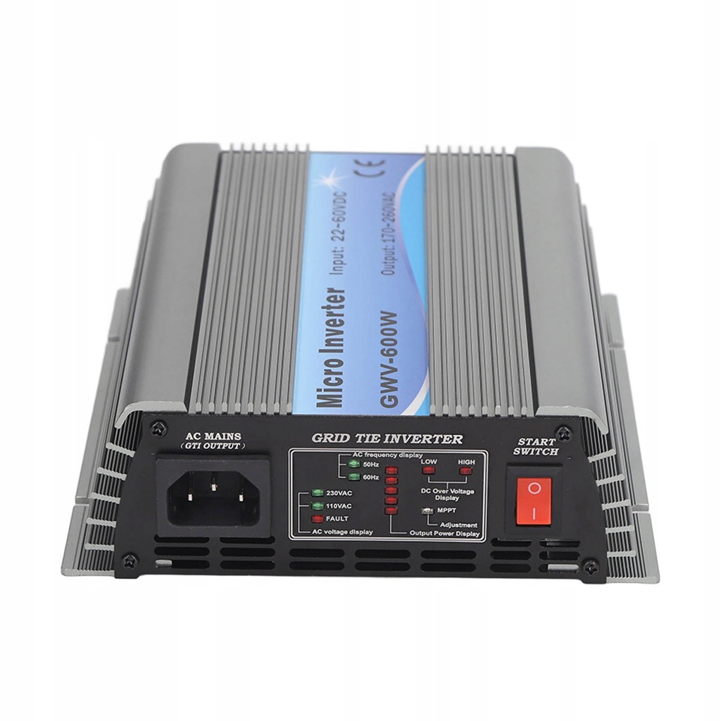 Falownik solarny 600W 22 do 60VDC Wentylator