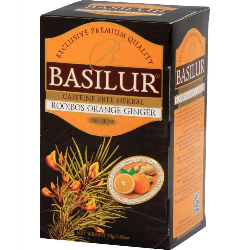 Herbata Basilur Rooibos Orange Ginger 25 kopert