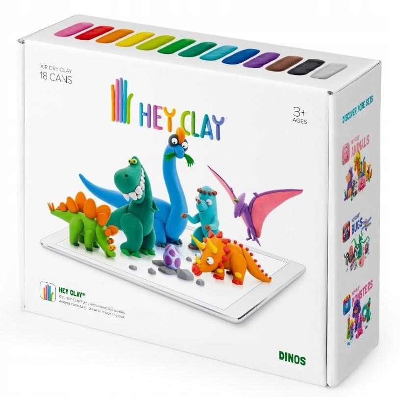 HEY CLAY - ZESTAW DINOZAURY, TM TOYS