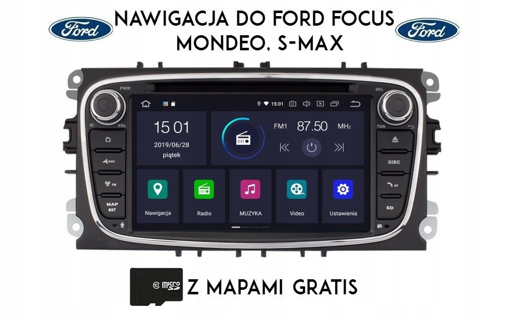 NAWIGACJA RADIO FORD FOCUS MK2 ANDROID 9 2/16 GB