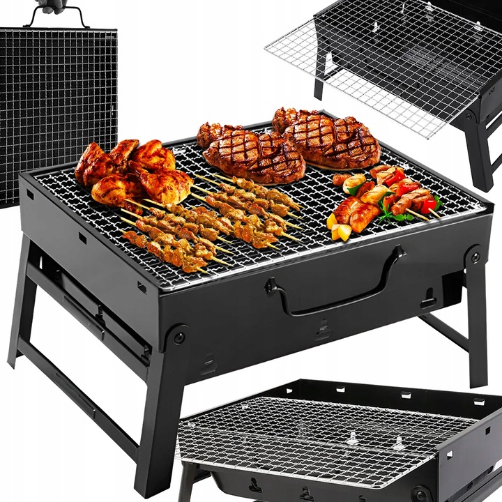 MINI GRILL WĘGLOWY TURYSTYCZNY PRZENOŚNY WALIZKA