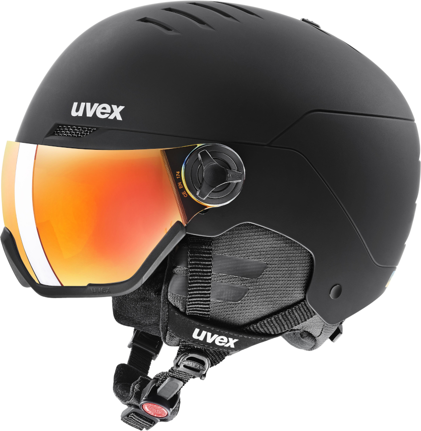 KASK NARCIARKI UVEX SNOWBOARDOWY LEKKI I WYGODNY 54-58 cm czarny