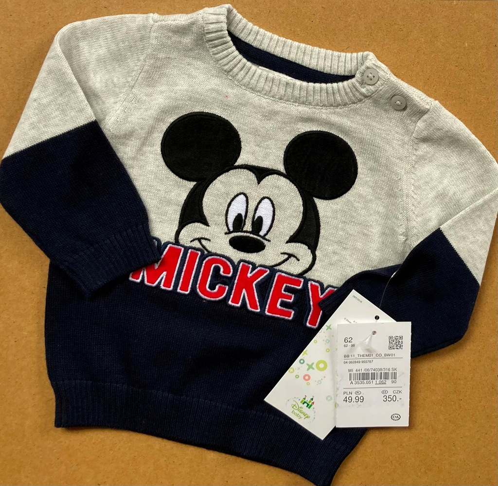 C&A DISNEY MICKEY sweterek 62 2-3m