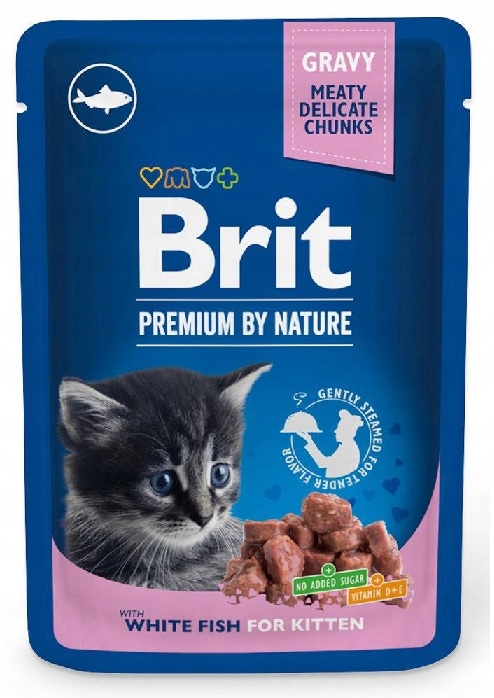 BRIT PREMIUM CAT KITTEN z białą rybą 100 g