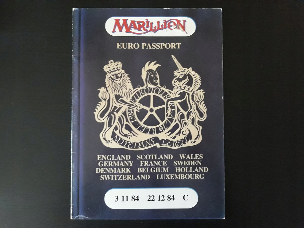 Marillion - Real To Reel 1984 TOURBOOK