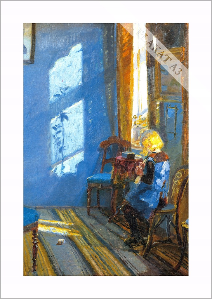 Anna Ancher Słońce w niebieskim pokoju A3