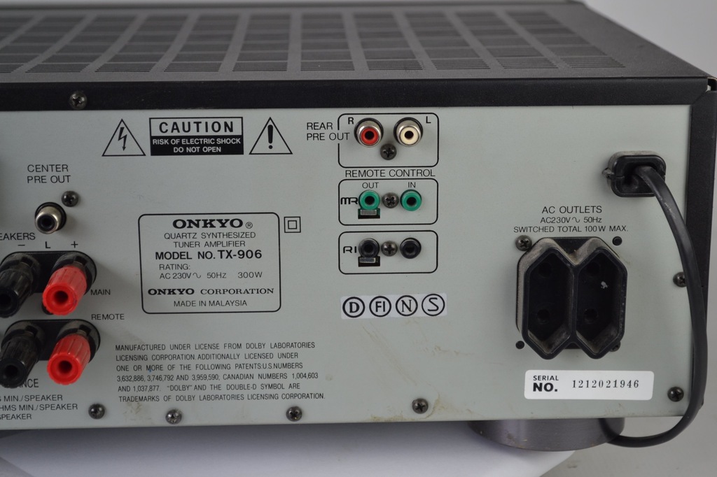 ONKYO TX906 AMPLITUNER 7414081937 oficjalne archiwum Allegro