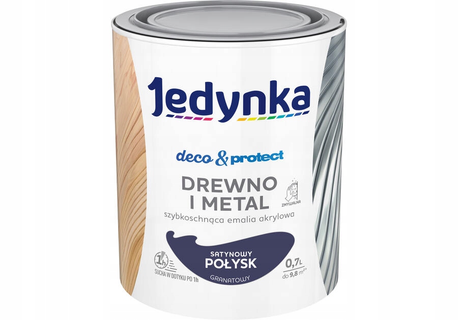 JEDYNKA DECO&PROTECT drewno metal GRANATOWY 0,7L