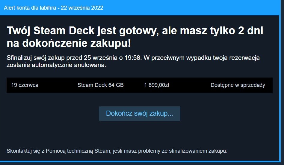 Konsola Steam Deck 64Gb NOWA -nierozpakowana