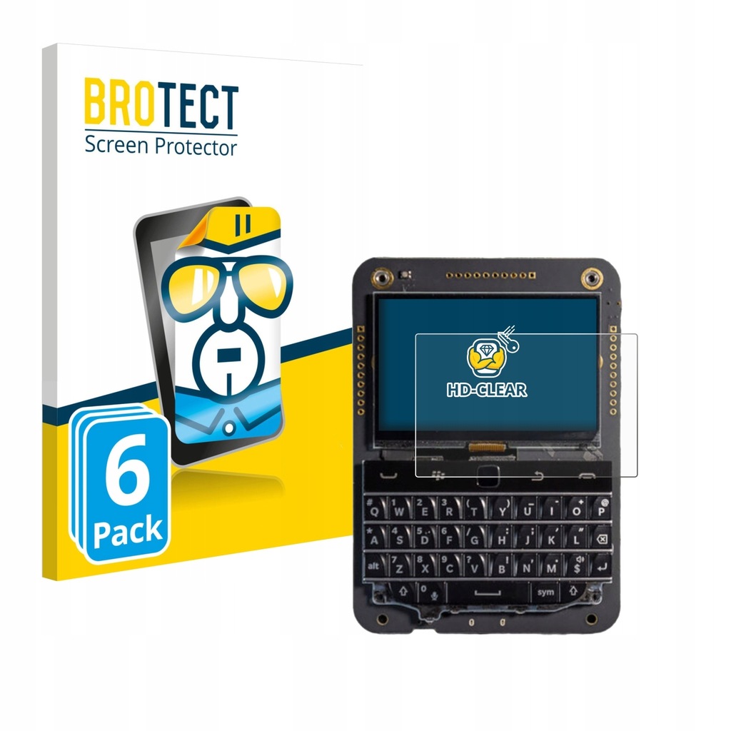 6x BROTECT HD-Clear Screen Protector for BeepBerry Mini Computer 2.7"