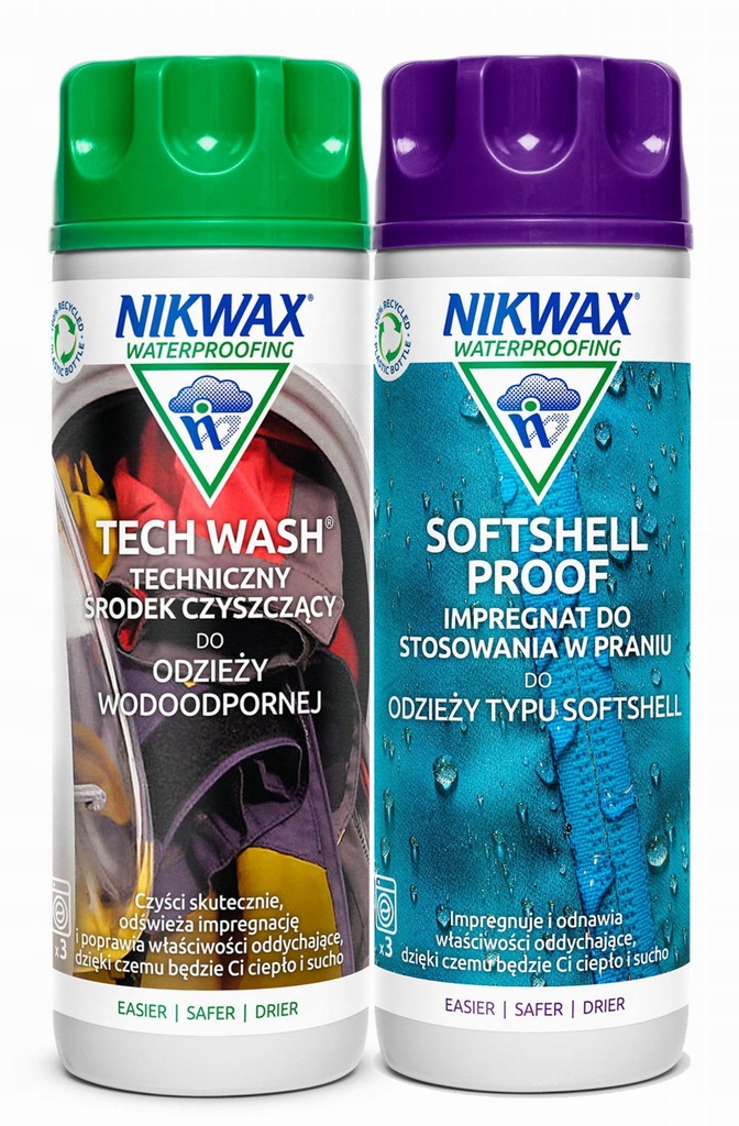 Nikwax TECH WASH + SOFTSHELL PROOF zestaw 2x300ml