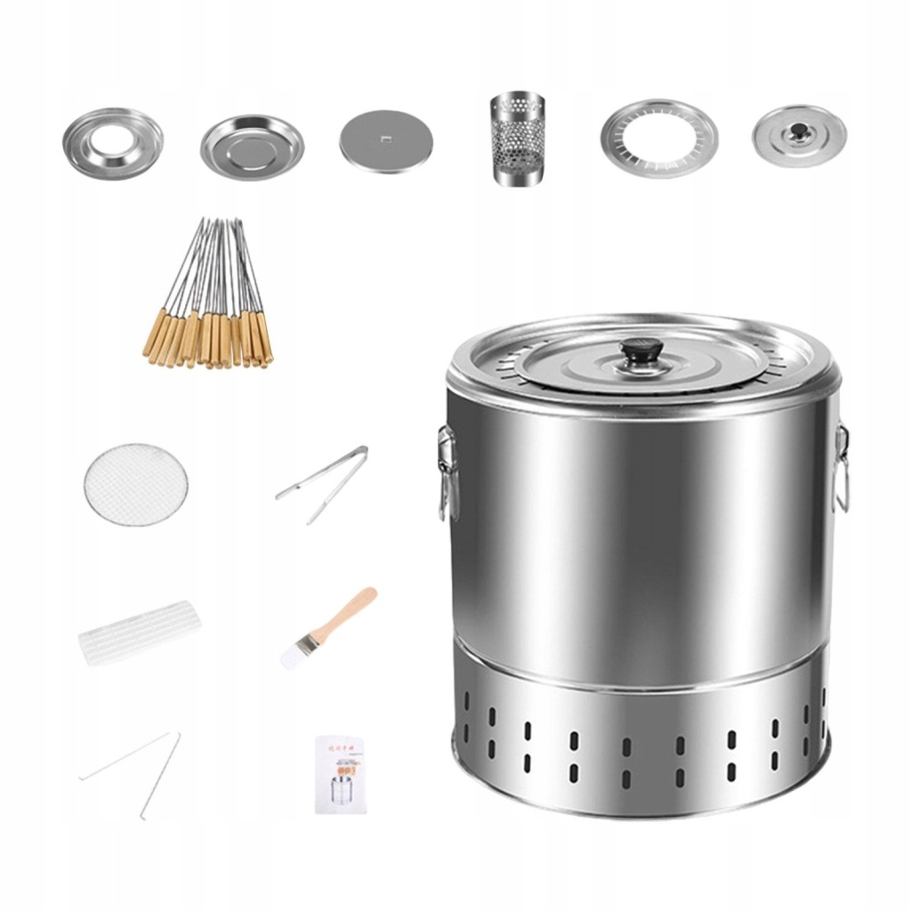 Wiadro do grilla, solidna siatka do grillowan