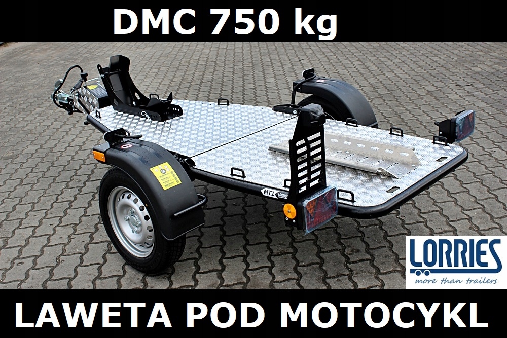 Przyczepa pod motocykl Lorries MT1 DMC 750 kg nowa