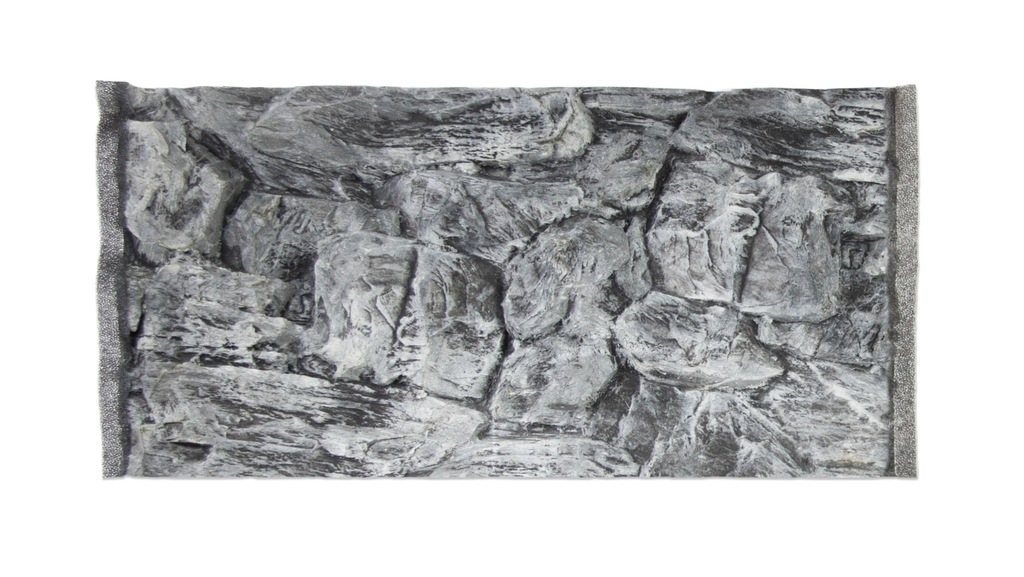 TŁO STRUKTURALNE 3D SKAŁA SZARA DO AKWARIUM 80x40