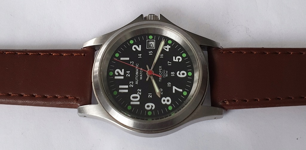 Automatic watch trooper 50m deals
