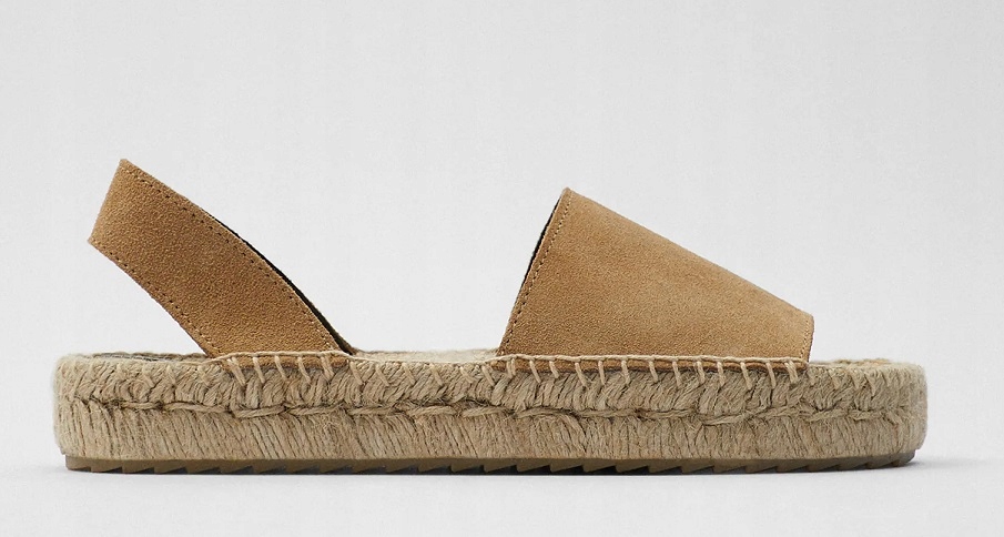 ZARA sandały espadryle SKÓRA 39