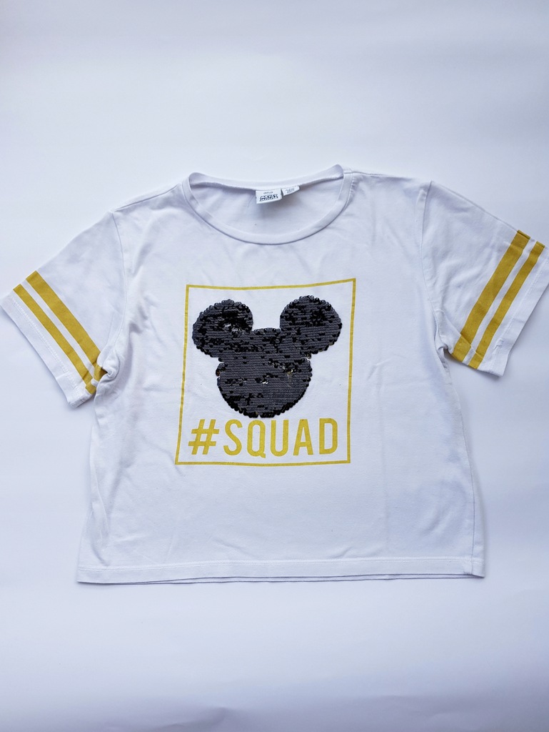 Disney bluzka t-shirt Mickey cekiny 158
