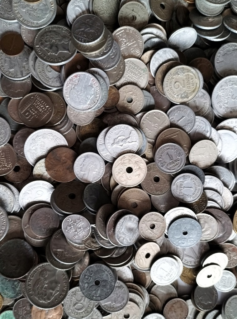 Mix zestaw monet 0,5 kg przedwojenne stara Europa