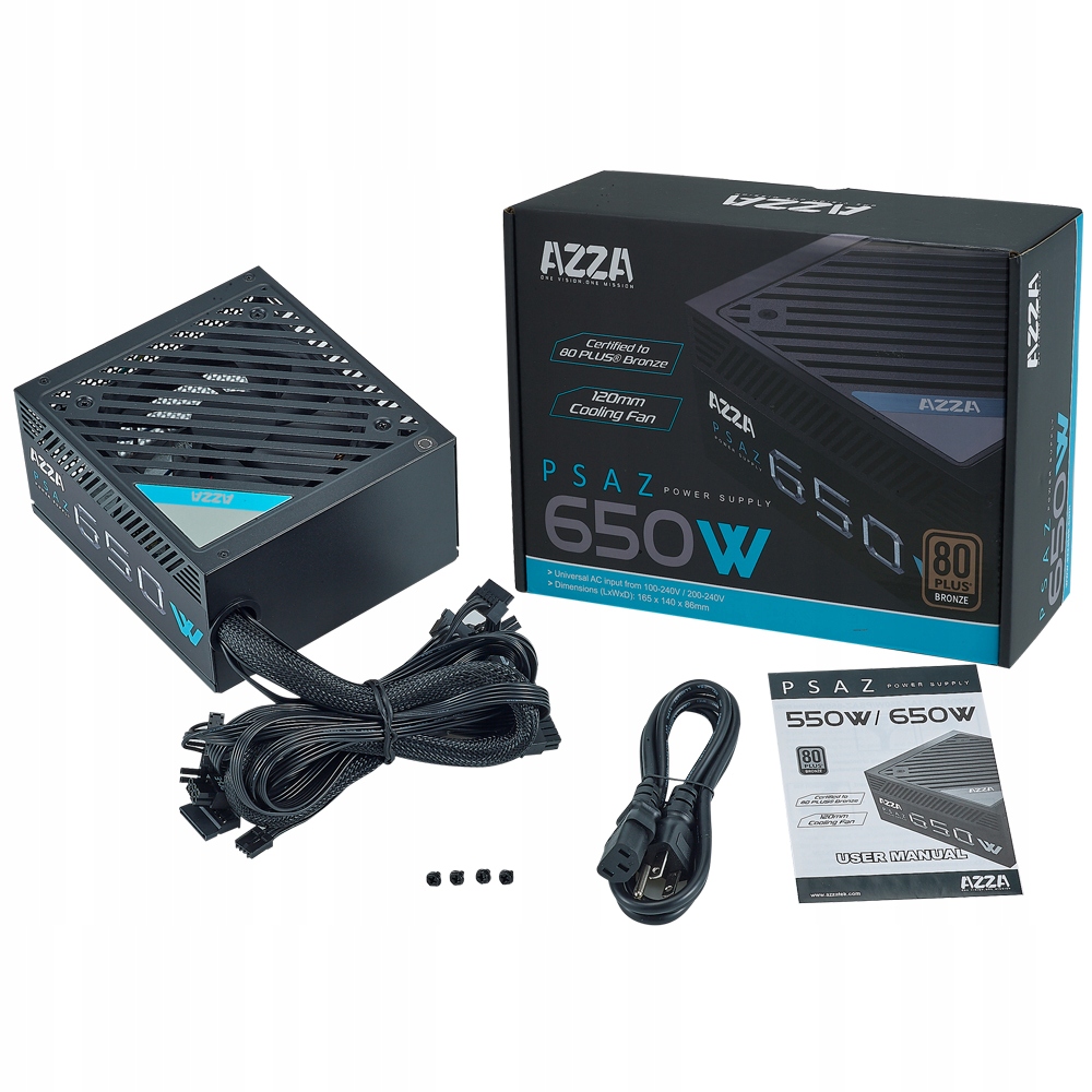 Купить Сертифицированный компьютерный блок питания для ПК AZZA PSAZ 650W 80+ ATX: отзывы, фото, характеристики в интерне-магазине Aredi.ru