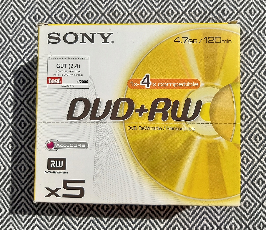 NOWY zestaw 5 DVD - RW SONY 4,7 GB z Niemiec