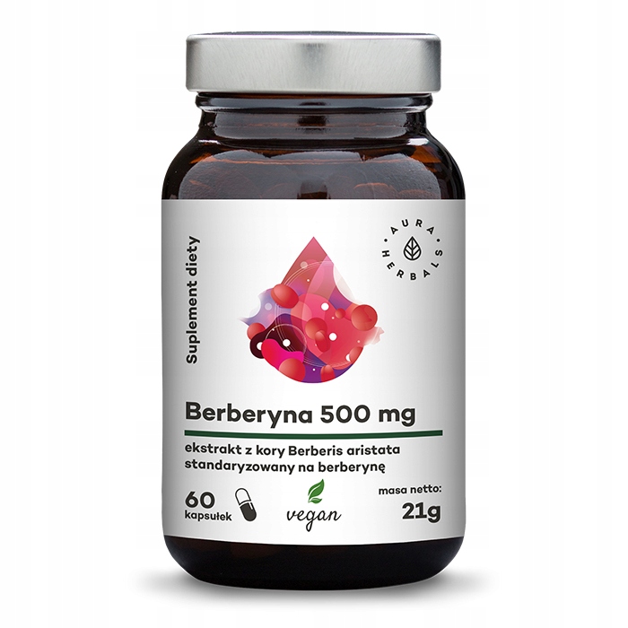 Aura Herbals Suplement diety Berberyna 500mg kapsułki 60 szt.
