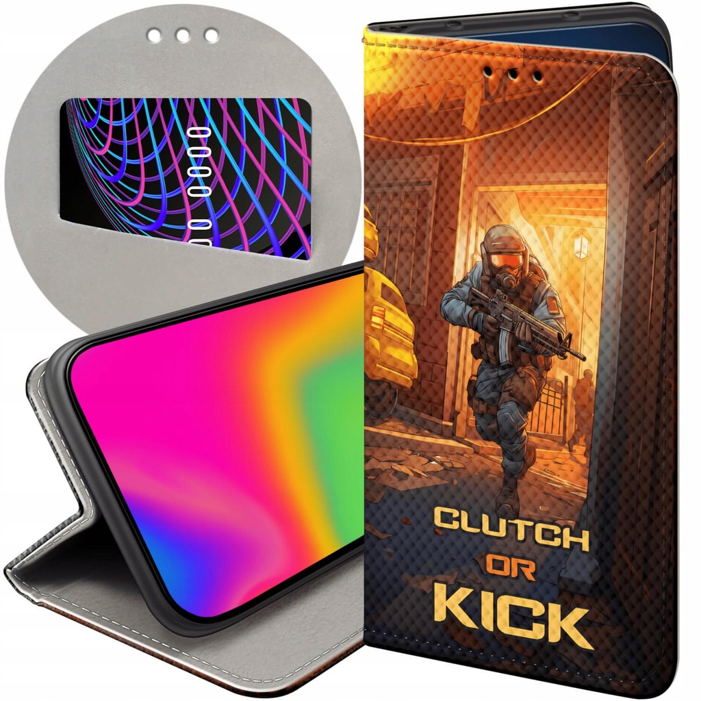 ETUI Z KLAPKĄ DO SAMSUNG GALAXY A7 2018 WZORY CS GO COUNTER-STRIKE FUTERAŁ