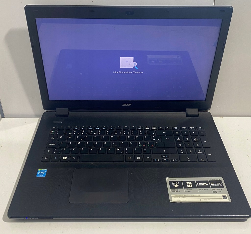 Laptop ACER ASPIRE ES1711 17,3 " FVD284L 13156973712 oficjalne archiwum Allegro