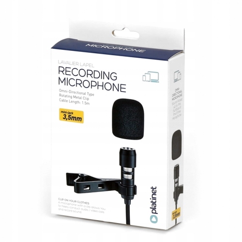 Zewnętrzny mikrofon z klipsem PMLLCB