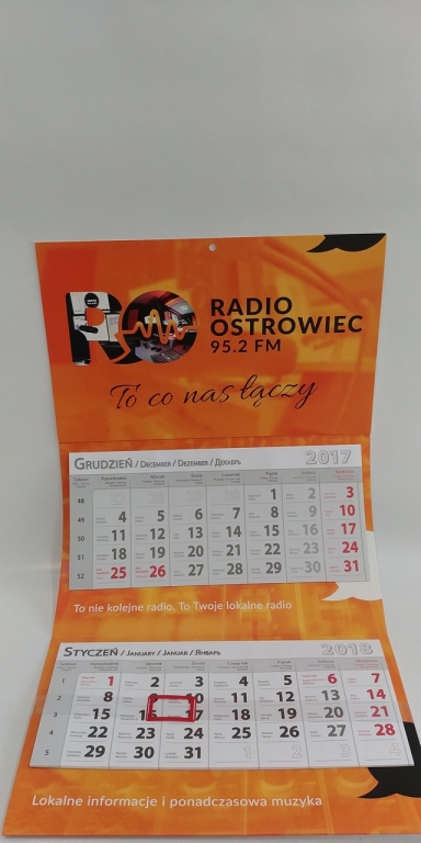 Kalendarz trójdzielny Radio Ostrowiec (A)