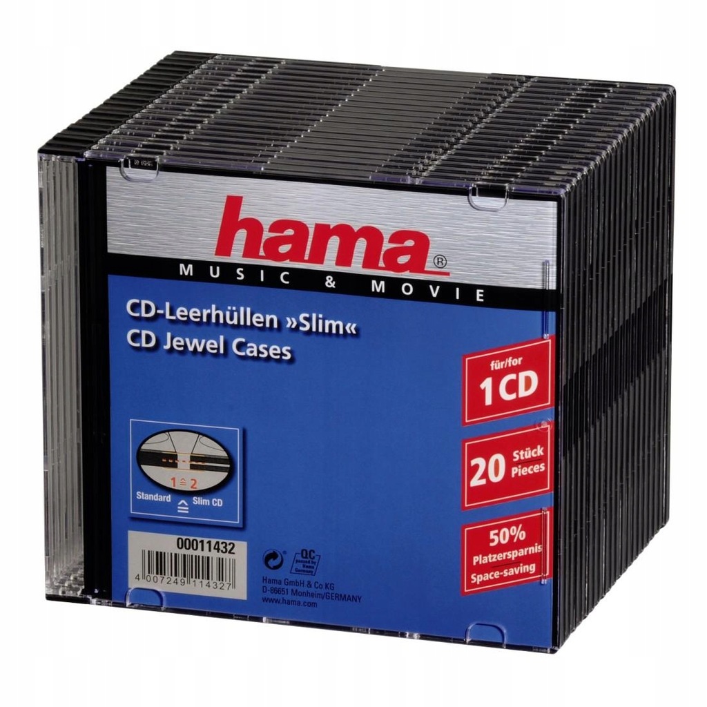 Pudełko CD Slim 20 szt. /Hama