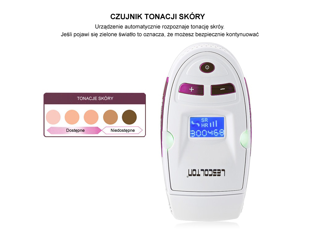 ORYGINALNY Depilator Laserowy BOGATY Zestaw GRATIS 7325639741