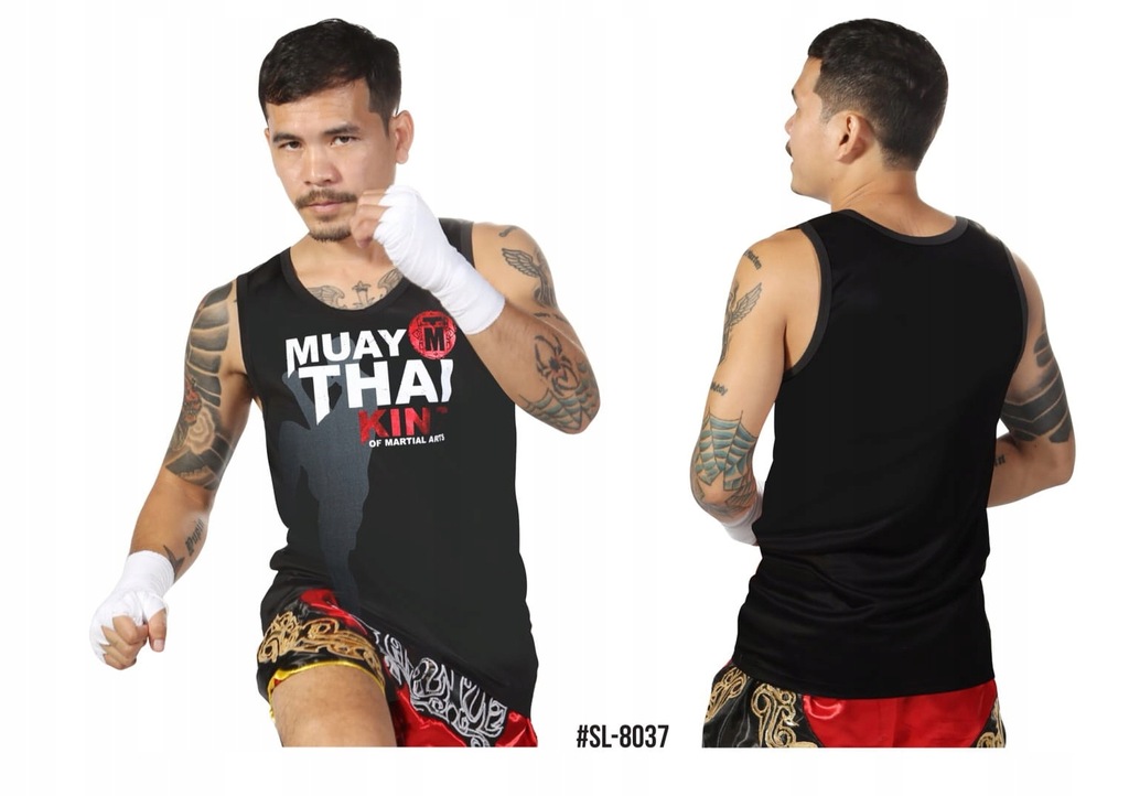 KOSZULKA MUAY THAI SL-8037 - bawełna ECO - XL