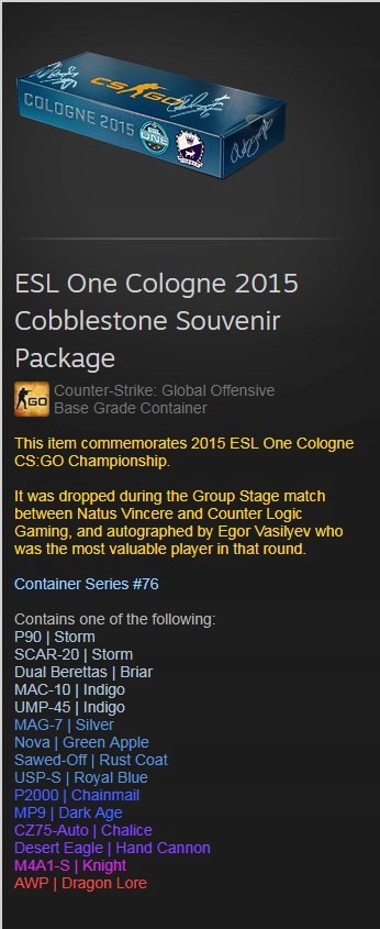 Skrzynka CSGO Cobblestone ESL One Cologne 2015