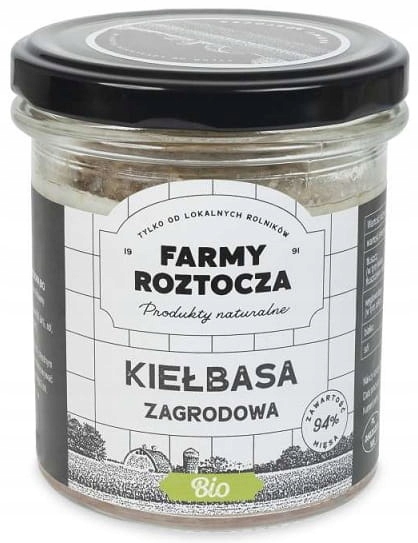 KIEŁBASA ZAGRODOWA BIO 250g SŁOIK FARMY ROZTOCZA