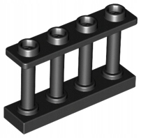 LEGO Płotek Barierka 1x4x2 Czarny Black 15332