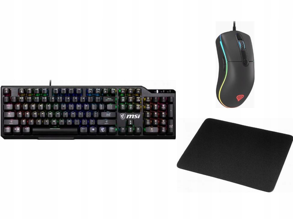 KLAWIATURA PRZEWODOWA MSI Vigor GK41 LR US + MYSZKA 7200DPI + PODKŁADKA