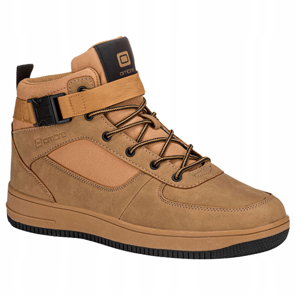 Buty męskie sneakersy za kostkę T317 camel 40