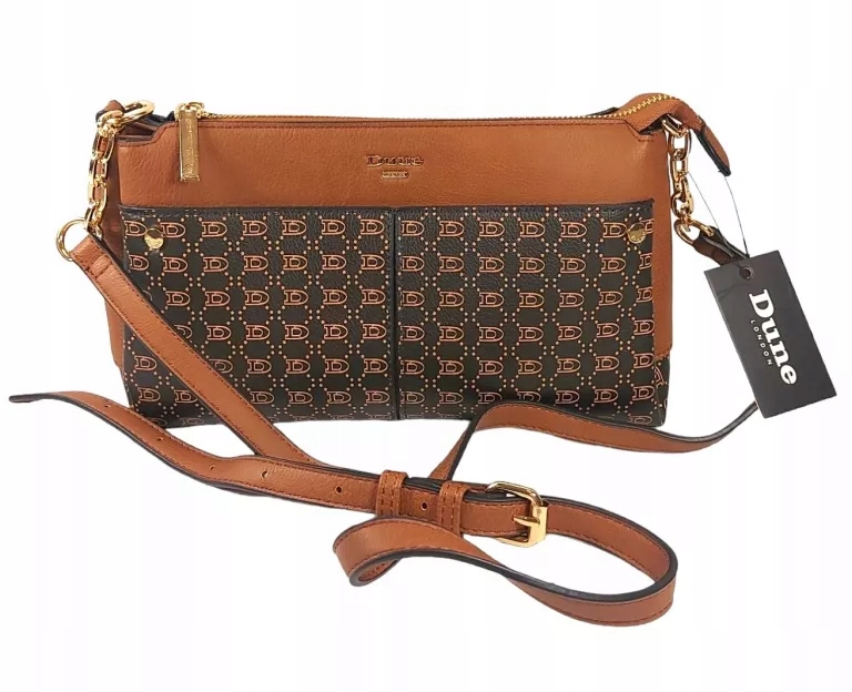 TOREBKA DUNE LONDON BRĄZOWA MONOGRAM