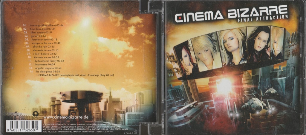 Płyta CD Cinema Bizarre - Final Attraction 2007 I Wydanie ________________