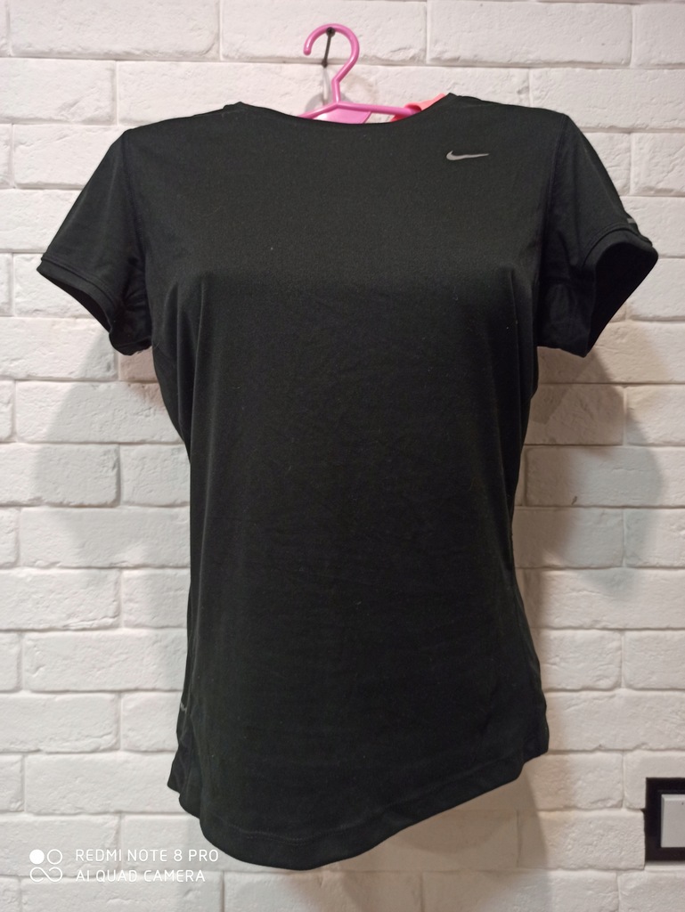 DAMSKI CZARNY T-SHIRT NIKE RUNNING DRI-FIT M