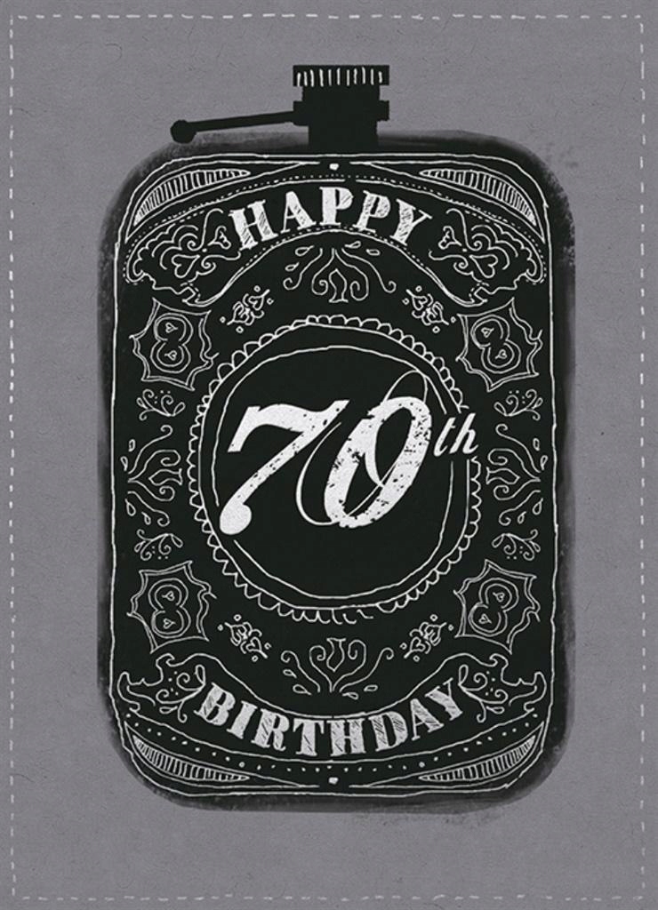 Karnet B6 z kopertą Urodziny 70
