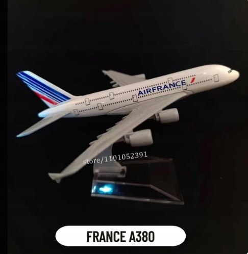 Model samolot airbus a380 air france 1/400 metal metalowy