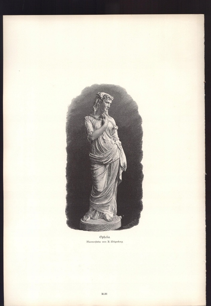 Ofelia drzeworyt ORYGINAŁ