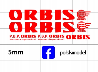 KALKOMANIA BIURO PODRÓŻY ORBIS CZERWONY 1/87