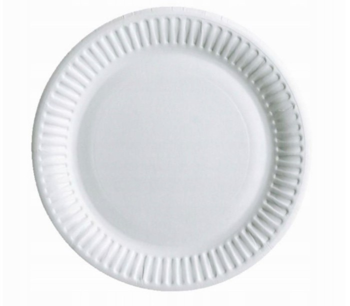 Talerzyki papierowe 18cm a'50 białe jednorazowe eco